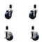 Service Caster 3.5'' Solid Poly Wheel Swivel 1-1/2'' Expanding Stem Caster Set 2 Brakes, 4PK SCC-EX20S3514-SPUS-2-TLB-2-112 - alternate 1